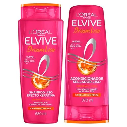 Pack ELVIVE Dream Liso Shampoo 680 ml + Acond. 370 ml