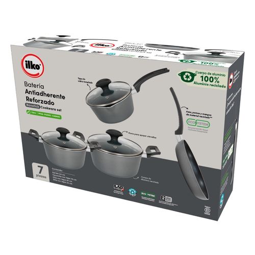 Juego Batería 7 Piezas Everyday Antiadherente