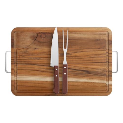 Set tabla 48x30 cm con cubiertos y 2 salseras