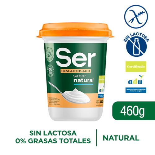 Yogur SER Deslactosado Natural 460 g