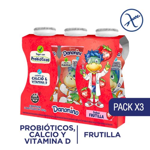 Pack DANONINO frutilla 555 g