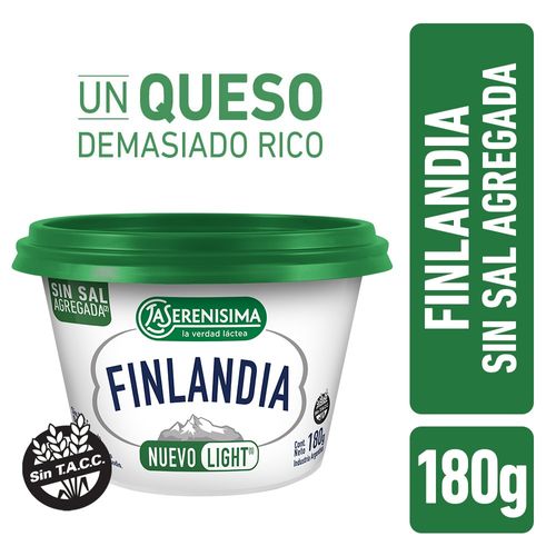Queso FINLANDIA Light Sin Sal 180 g