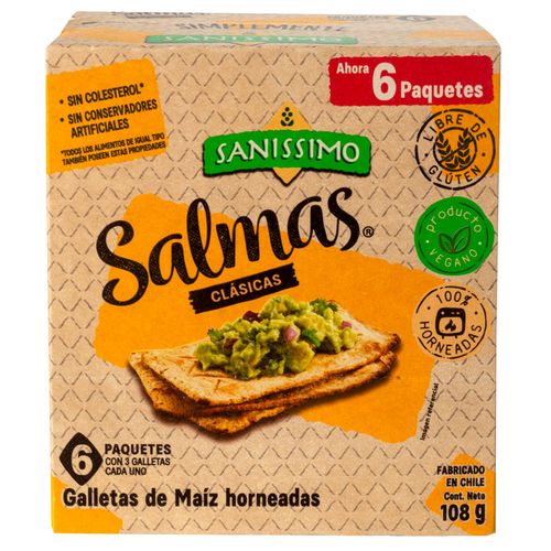 Tostaditas SANISSIMO Salmas x 6 108 g