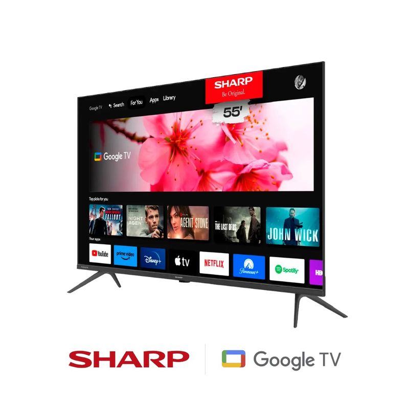 Smart-Tv-Led-55--SHARP-Aquos-4K-Mod.-4T-C55FL6-L-GOOGLE-Smart-Tv