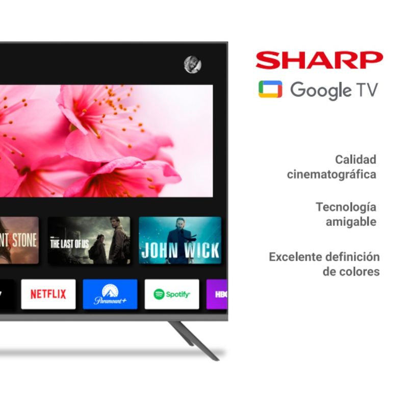 Smart-Tv-Led-55--SHARP-Aquos-4K-Mod.-4T-C55FL6-L-GOOGLE-Smart-Tv