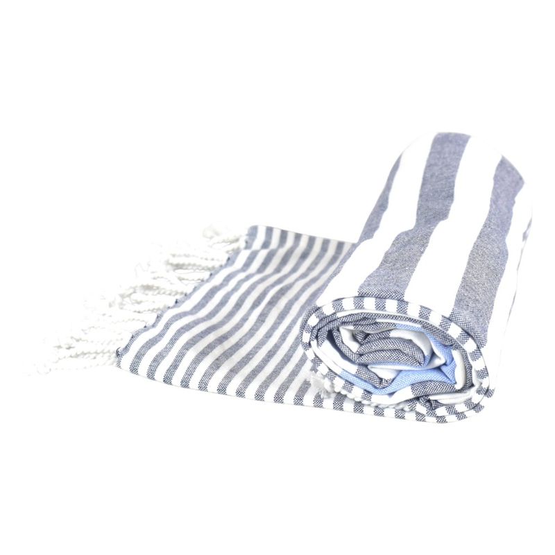 Throw-Playero-con-Flecos-Azul-60-x-170-cm