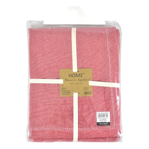 Mantel rectangular 140 x 210 cm rojo chambry