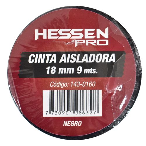 Cinta Aisladora HESSEN negro 18 mm 9 m