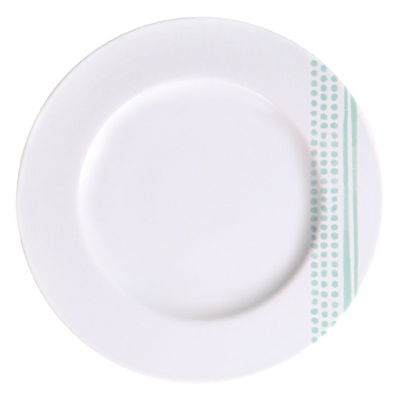 Plato-para-Postre-Monocroma-Blanco-y-Verde-21-cm