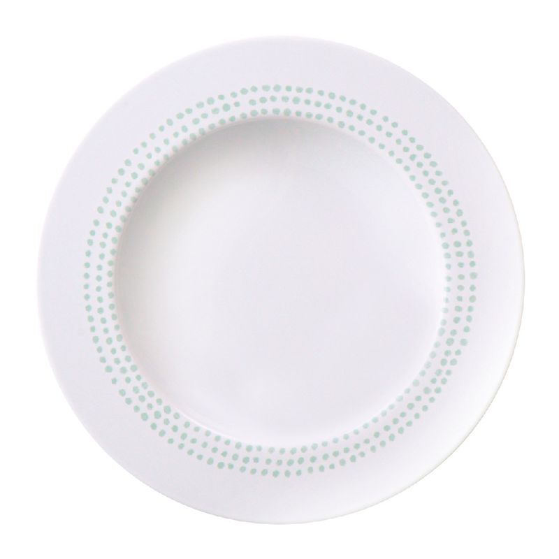 Plato-Hondo-Monocroma-Porcelana-Blanco-y-Verde-23-cm