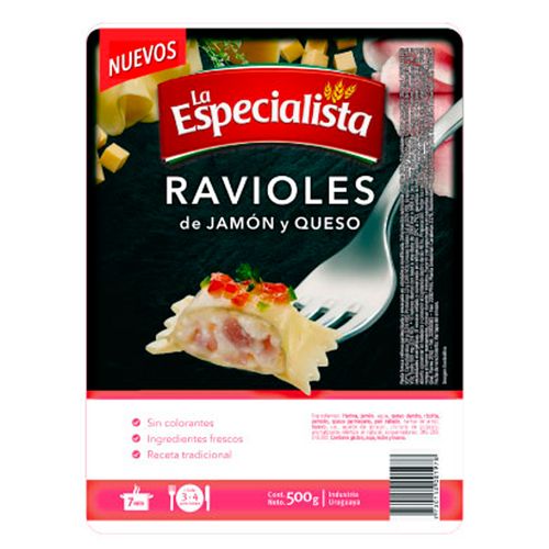 Ravioles Jamón y Queso LA ESPECIALISTA 500 g