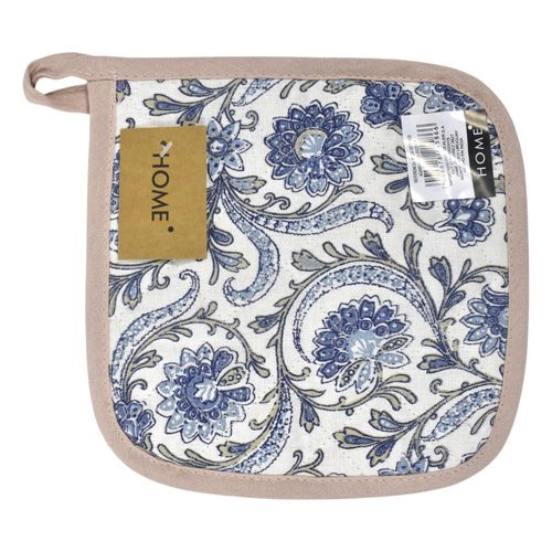 Agarradera 20 x 20 cm FLORES azules