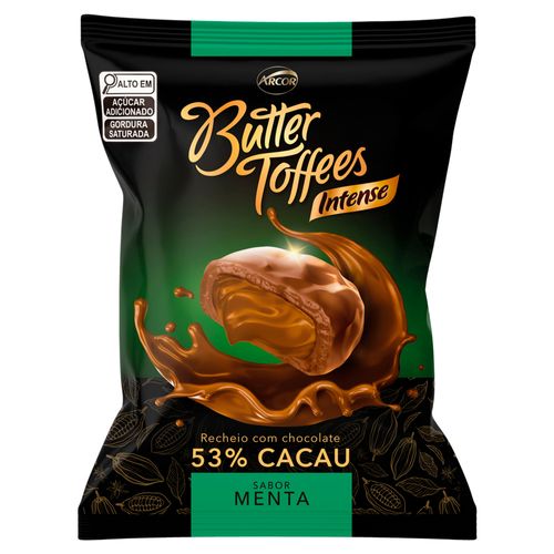 Caramelos Butter Toffees ARCOR Intense 53% Menta 90 g