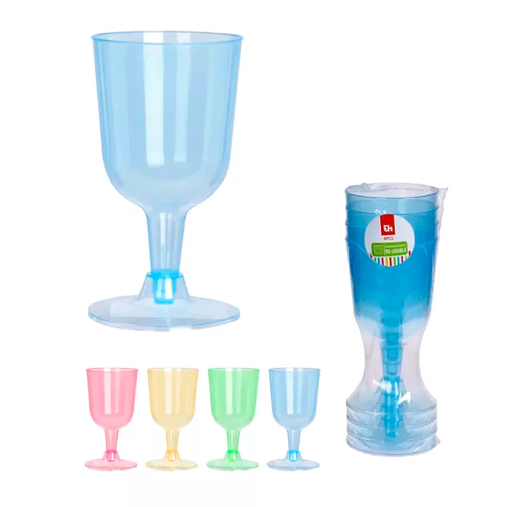 Copa de vino pp 4 piezas 4 ass 160 ml - Géant