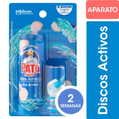 Discos Adhesivos para Inodoro PATO Floral Aplicador + Repuesto 12 g