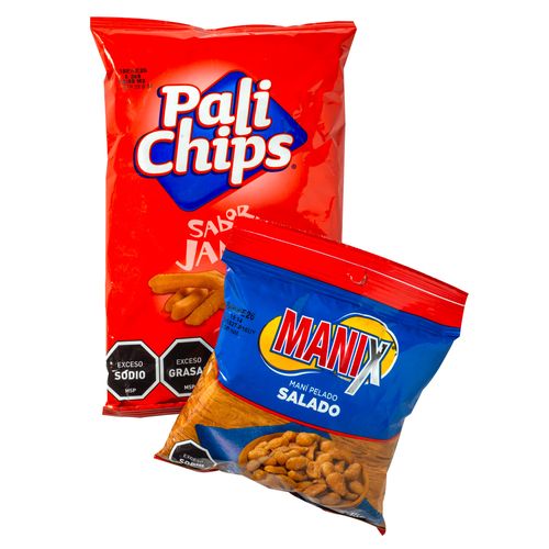 Pack PALI CHIPS jamón 150+mani 150 g