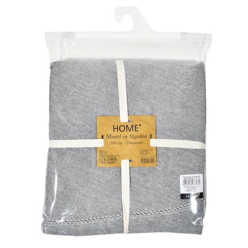 Mantel redondo 180Cm gris chambry