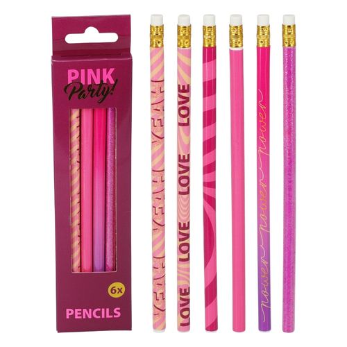 Lápices de Escribir Pink HB 6 un.