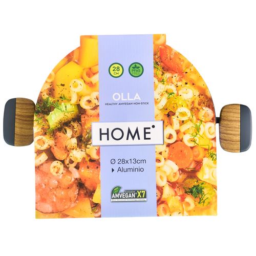 Cacerola 28 cm Antiadherente con Tapa Silicona