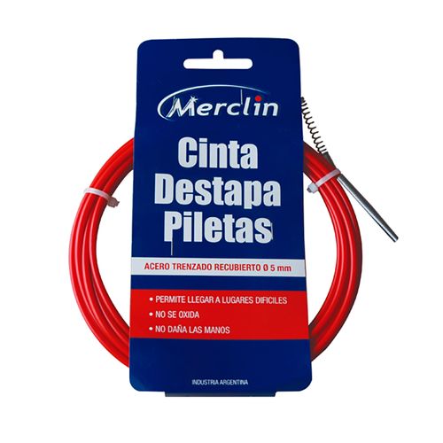 Cinta destapa pileta acero recub 5 mmx 3 m MERCLIN
