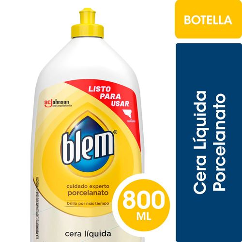 Cera Líquida Pisos Blem Porcelanato Incoloro Botella 800 ml