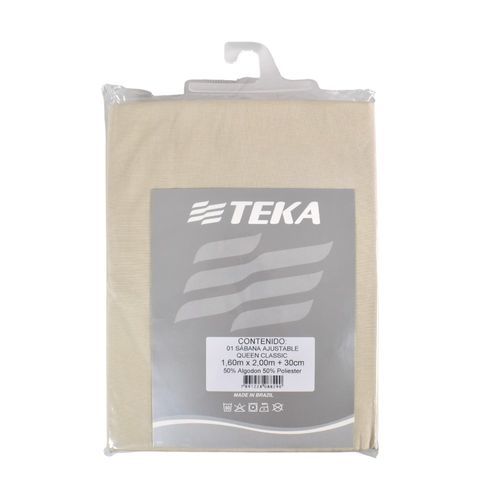 Sábana Ajustable Queen CLASSIC Beige 160 x 200+30 cm