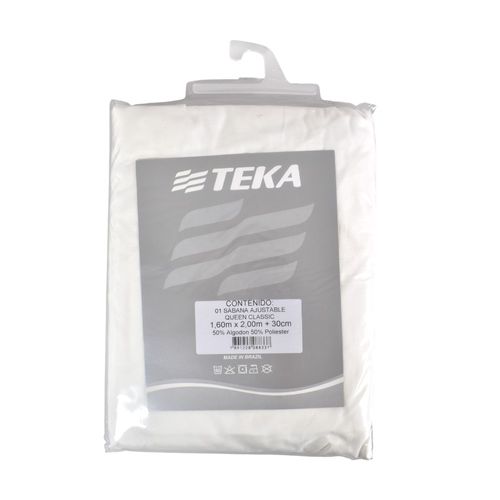 Sábana Ajustable Queen CLASSIC Blanco 160 x 200+30 cm