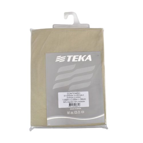 Sábana Ajustable Queen CLASSIC Marrón 160 x 200+30 cm