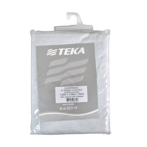 Sábana Ajustable Queen CLASSIC Azul 160 x 200+30 cm