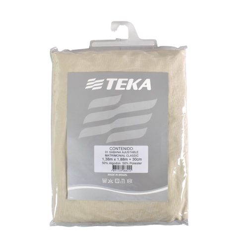 Sábana Ajustable Full CLASSIC Beige 138 x 188+30 cm