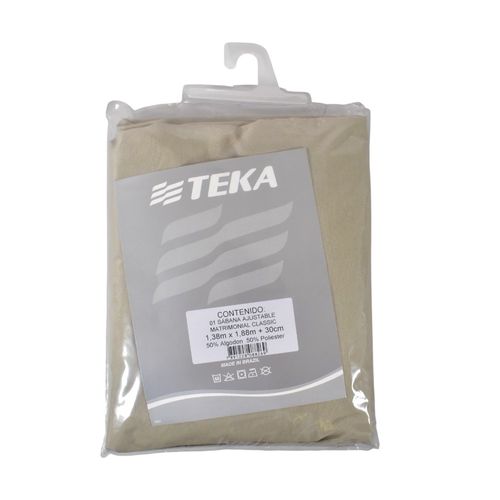 Sábana Ajustable Full CLASSIC Marrón 138 x 188+30 cm