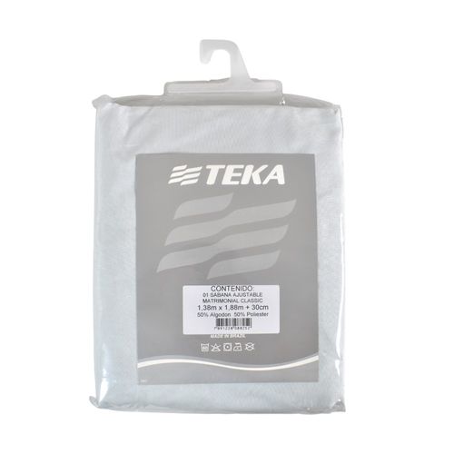 Sábana Ajustable Full CLASSIC Azul 138 x 188+30 cm