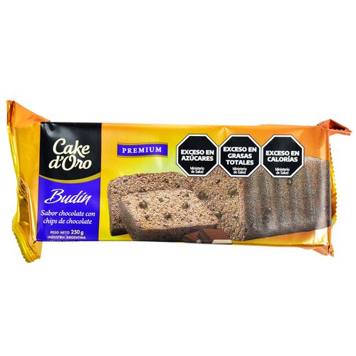 Budín CAKE D' ORO Chocolate con Chips 250 g