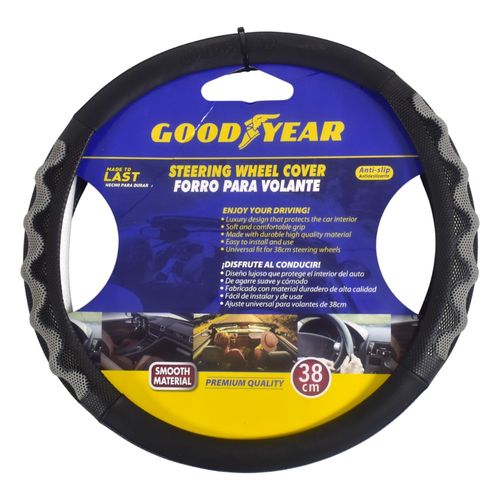 Cubrevolante Negro-Gris GOODYEAR 38 cm