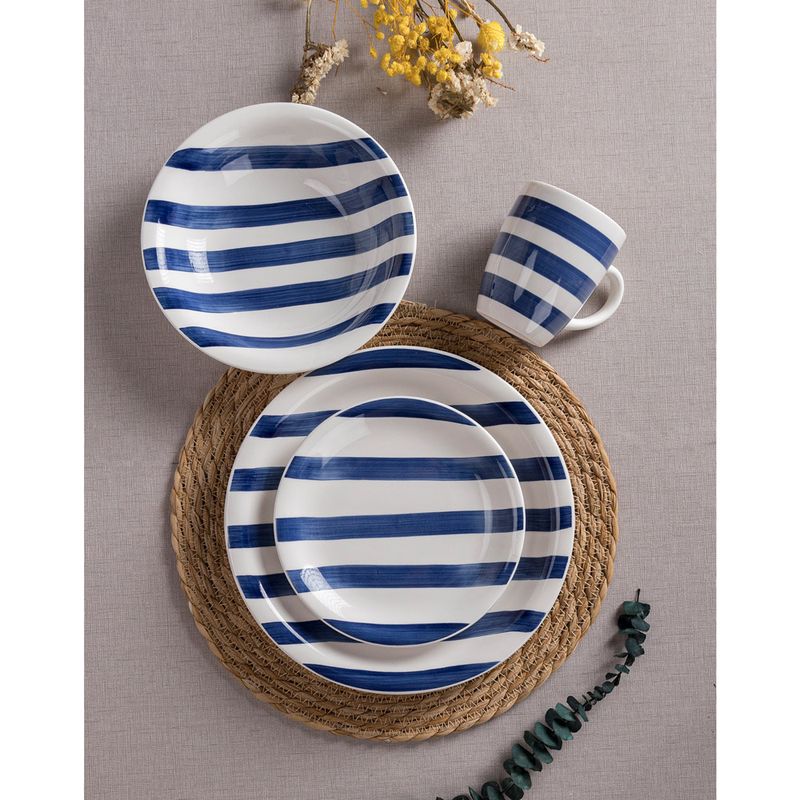 Plato-postre-19.2-cm-ceramica-rayas-gris