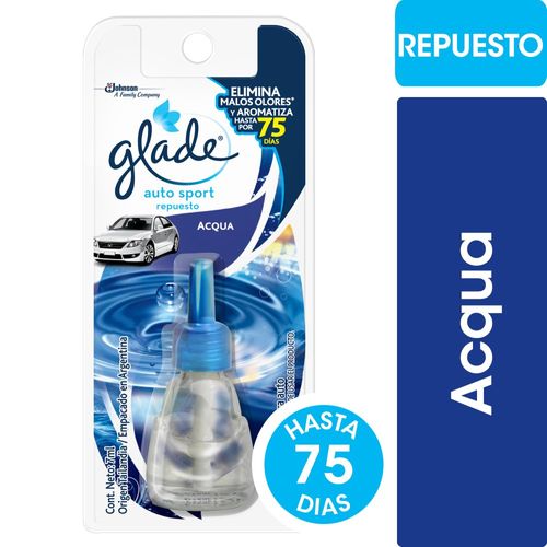 Aromatizante GLADE Auto Sport Acqua repuesto