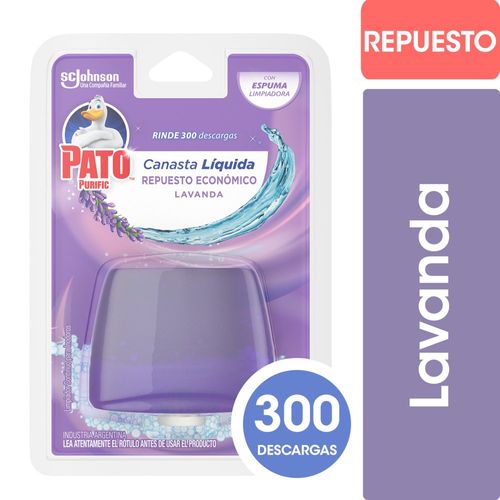 Canasta Líquido Inodoro PATO Lavanda repuesto