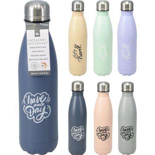 Botella Acero Inoxidable 500 ml Varios Colores