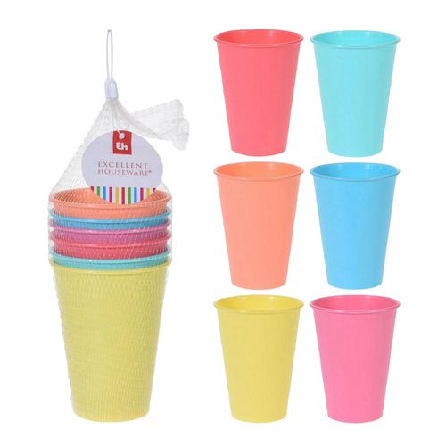 Set 6 vasos plásticos